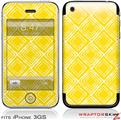 iPhone 3GS Decal Style Skin - Wavey Yellow