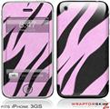 iPhone 3GS Decal Style Skin - Zebra Skin Pink