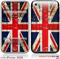 iPhone 3GS Decal Style Skin - Painted Faded and Cracked Union Jack British Flag