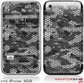 iPhone 3GS Decal Style Skin - HEX Mesh Camo 01 Gray