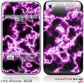 iPhone 3GS Decal Style Skin - Electrify Hot Pink