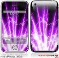 iPhone 3GS Decal Style Skin - Lightning Purple