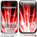 iPhone 3GS Decal Style Skin - Lightning Red