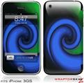 iPhone 3GS Decal Style Skin - Alecias Swirl 01 Blue