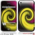 iPhone 3GS Decal Style Skin - Alecias Swirl 01 Yellow