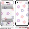 iPhone 3GS Decal Style Skin - Pastel Flowers