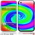 iPhone 3GS Decal Style Skin - Rainbow Swirl