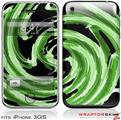 iPhone 3GS Decal Style Skin - Alecias Swirl 02 Green