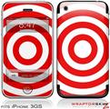 iPhone 3GS Decal Style Skin - Bullseye Red and White