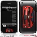 iPhone 3GS Decal Style Skin - 2010 Chevy Camaro Victory Red - Black Stripes