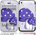 iPhone 3GS Decal Style Skin - Mushrooms Purple