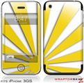 iPhone 3GS Decal Style Skin - Rising Sun Japanese Flag Yellow