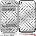 iPhone 3GS Decal Style Skin - Diamond Plate Metal