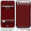iPhone 3GS Decal Style Skin - Carbon Fiber Red