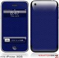 iPhone 3GS Decal Style Skin - Carbon Fiber Blue
