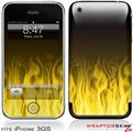 iPhone 3GS Decal Style Skin - Fire Yellow