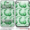 iPhone 3GS Decal Style Skin - Petals Green