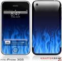 iPhone 3GS Decal Style Skin - Fire Blue