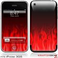 iPhone 3GS Decal Style Skin - Fire Red