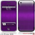 iPhone 3GS Decal Style Skin - Simulated Brushed Metal Purple