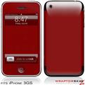 iPhone 3GS Decal Style Skin - Solids Collection Red Dark