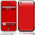iPhone 3GS Decal Style Skin - Solids Collection Red