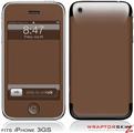iPhone 3GS Decal Style Skin - Solids Collection Chocolate Brown