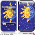 iPhone 3GS Decal Style Skin - Moon Sun