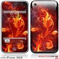 iPhone 3GS Decal Style Skin - Fire Flower