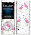 iPod Nano 5G Skin Flamingos on White