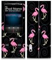 iPod Nano 5G Skin Flamingos on Black