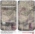 iPod Touch 2G & 3G Skin Kit Pastel Abstract Gray and Purple