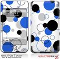 iPod Touch 2G & 3G Skin Kit Lots of Dots Blue on White