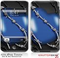 iPod Touch 2G & 3G Skin Kit Barbwire Heart Blue