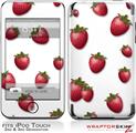 iPod Touch 2G & 3G Skin Kit Strawberries on White