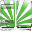 iPod Touch 2G & 3G Skin Kit Rising Sun Japanese Flag Green
