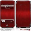 iPod Touch 2G & 3G Skin Kit Simulated Brushed Metal Red