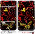 iPod Touch 2G & 3G Skin Kit Twisted Garden Red and Yellow