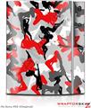 Sony PS3 Skin Sexy Girl Silhouette Camo Red