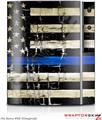 Sony PS3 Skin Painted Faded Cracked Blue Line Stripe USA American Flag