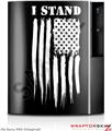 Sony PS3 Skin Brushed USA American Flag I Stand