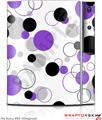 Sony PS3 Skin Lots of Dots Purple on White