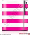 Sony PS3 Skin Kearas Psycho Stripes Hot Pink and White