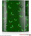 Sony PS3 Skin Christmas Holly Leaves on Green