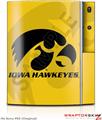 Sony PS3 Skin Iowa Hawkeyes Herky Black on Gold