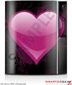 Sony PS3 Skin Glass Heart Grunge Hot Pink