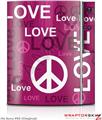 Sony PS3 Skin Love and Peace Hot Pink