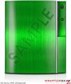 Sony PS3 Skin Simulated Brushed Metal Green