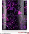 Sony PS3 Skin Twisted Garden Purple and Hot Pink