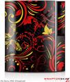 Sony PS3 Skin Twisted Garden Red and Yellow